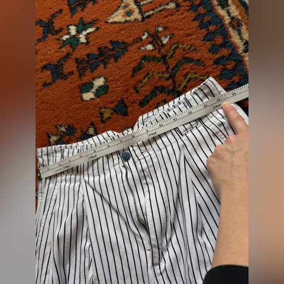 UO Mack Striped Pleated High-Waisted Trouser Pant - Picture 13 of 15